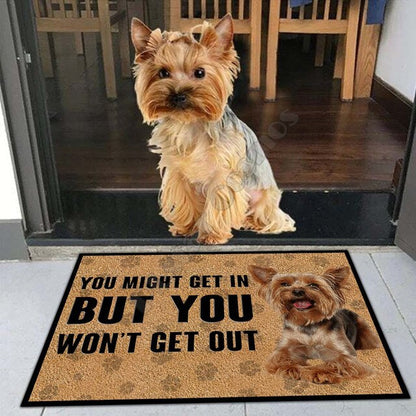 You might get in but you won't get out Rottweiler Doormat