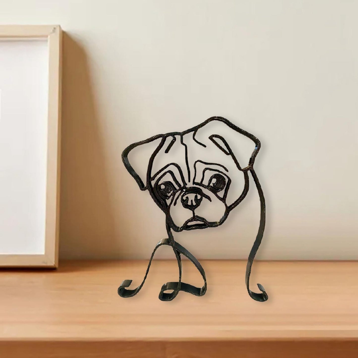 Abstract Jack Russell Iron Sculpture