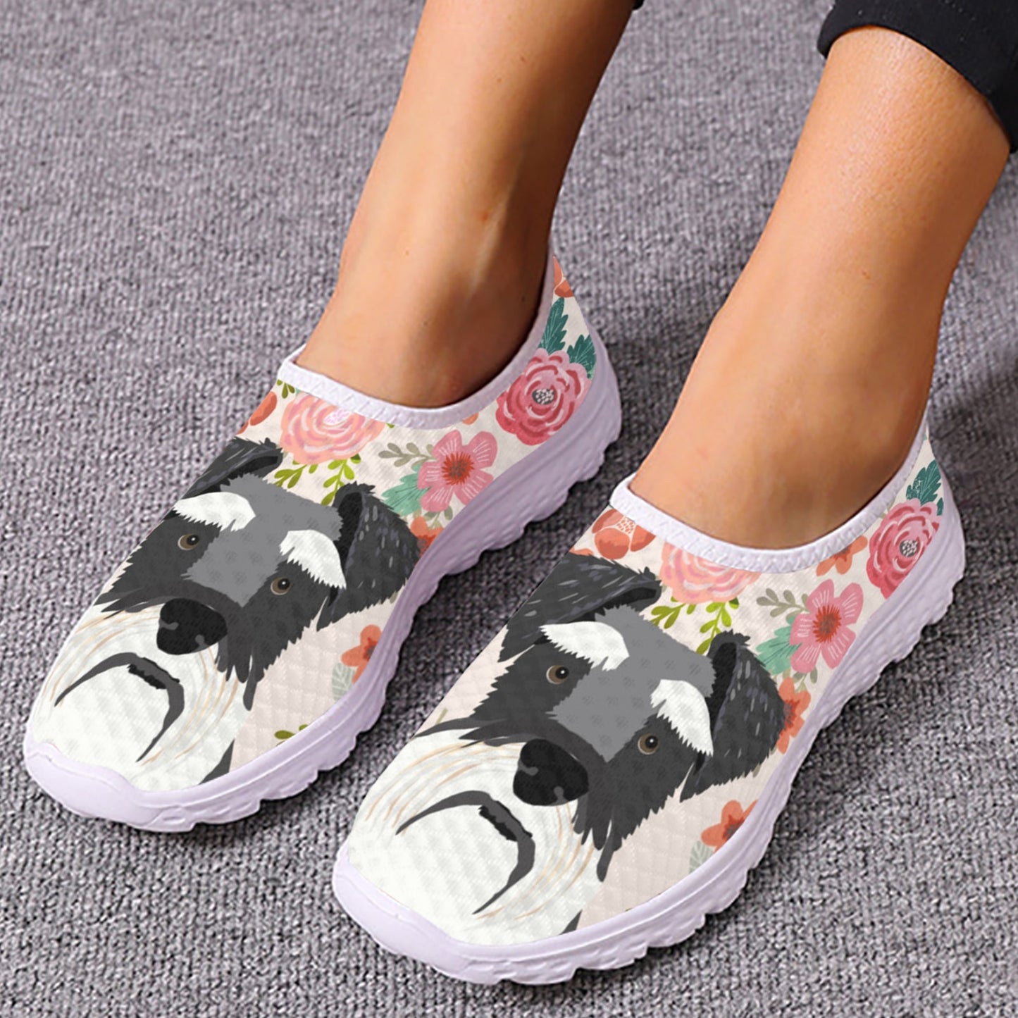Schnauzer Slip-on mesh sneakers