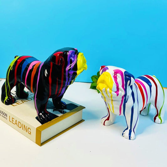 Color Splash English Bulldog Sculpture