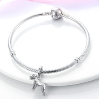 Sterling Silver Schnauzer Charm Bracelet