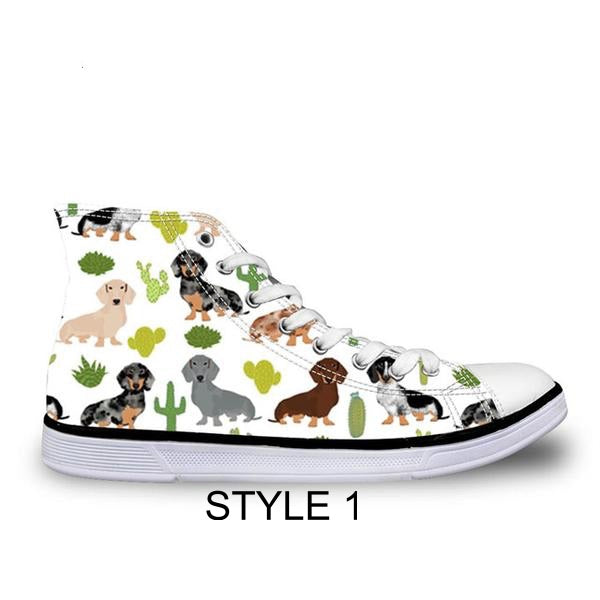 Dachshund Canvas Sneakers