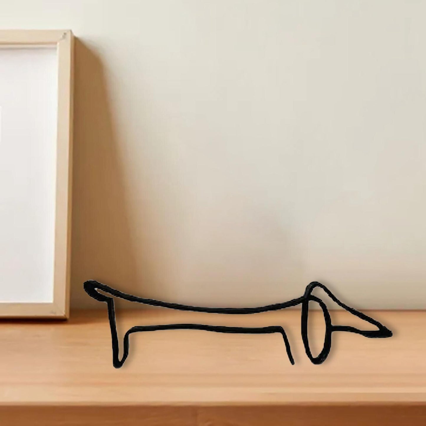 Abstract Jack Russell Iron Sculpture