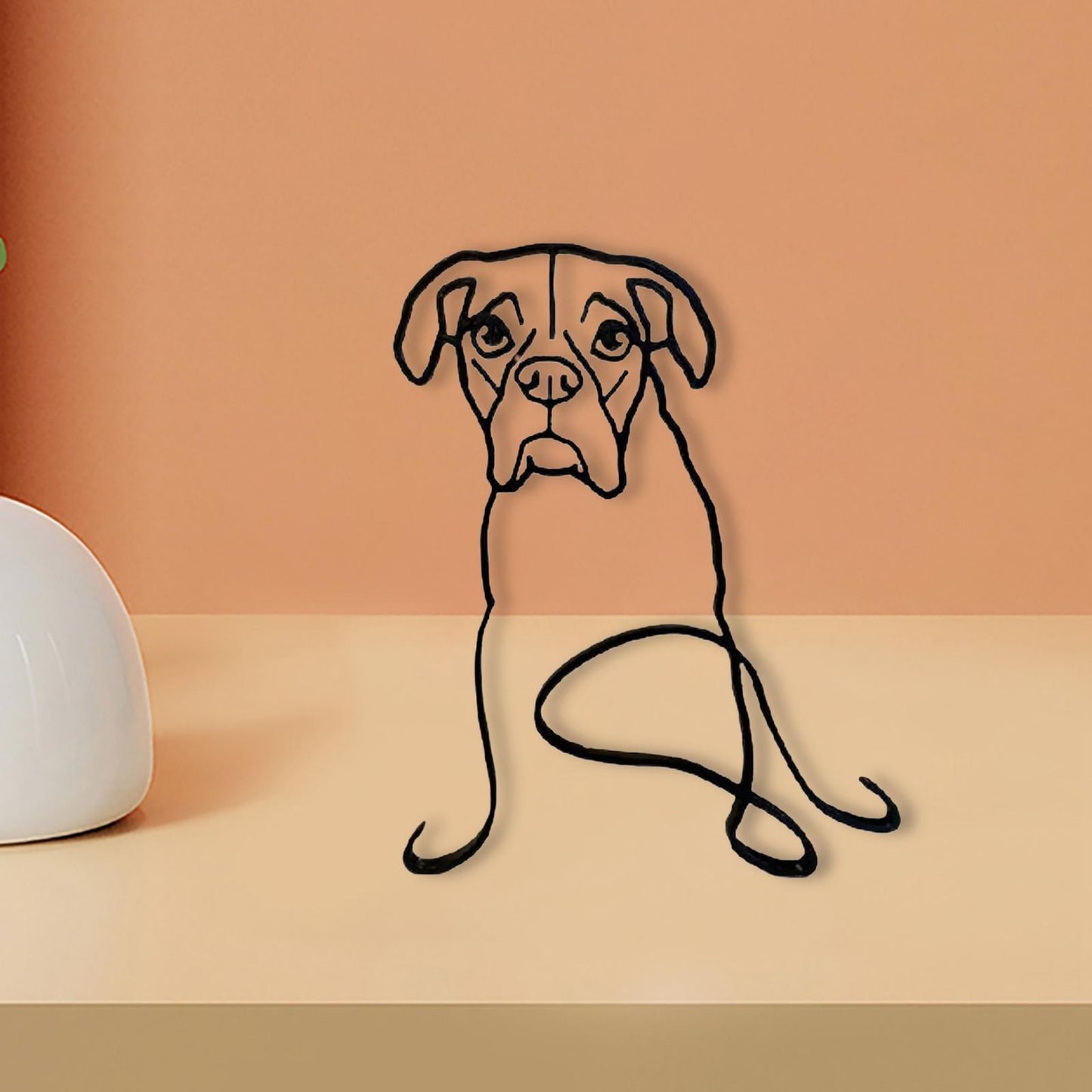 Abstract Jack Russell Iron Sculpture