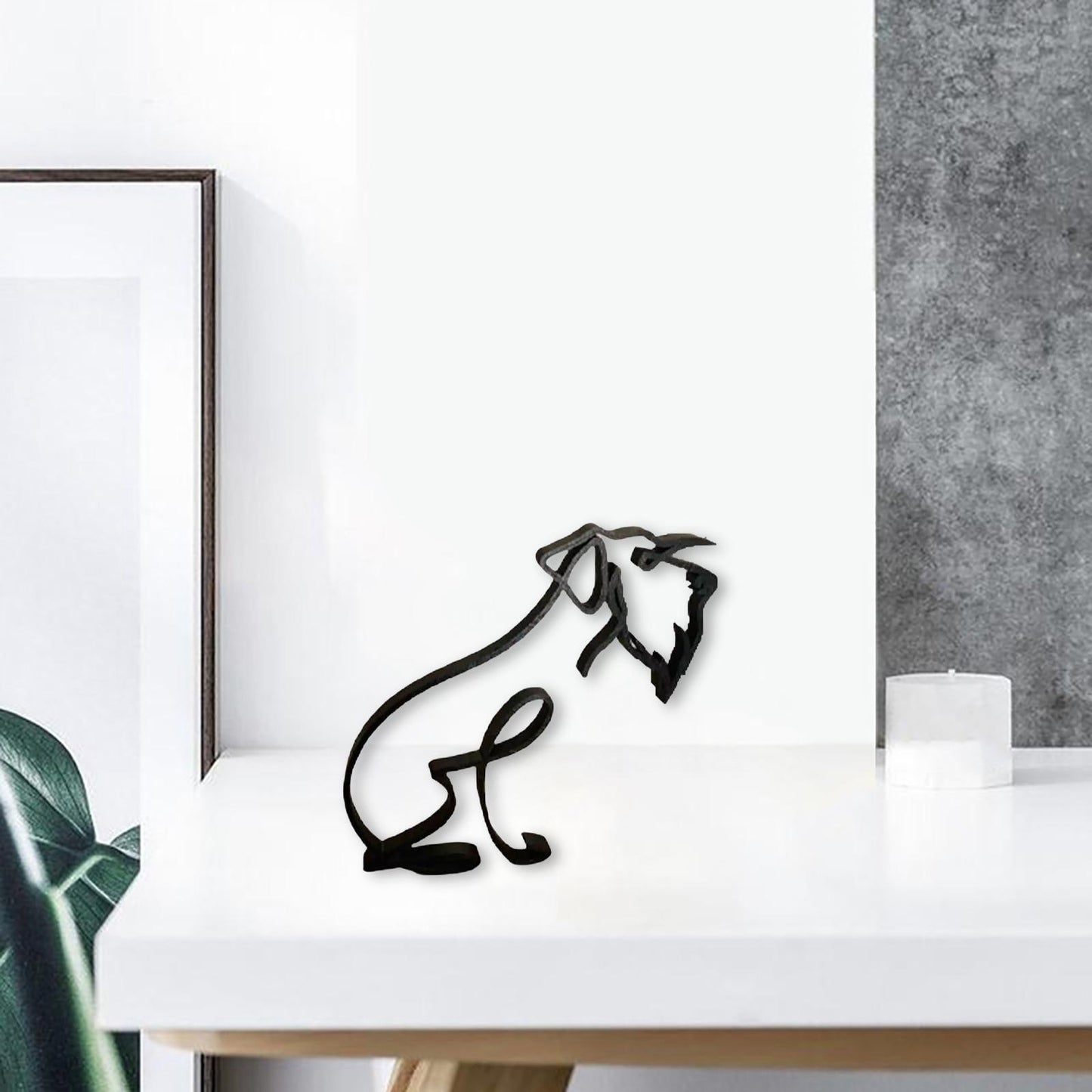 Abstract Jack Russell Iron Sculpture