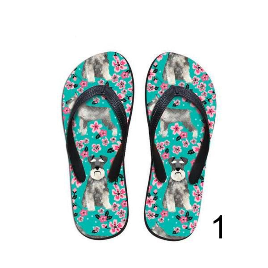 Schnauzer Flip Flops