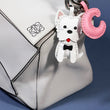 Luxury Leather Westie Pendant And Keychain