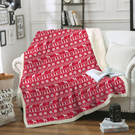 Boxer Christmas Throw Blanket