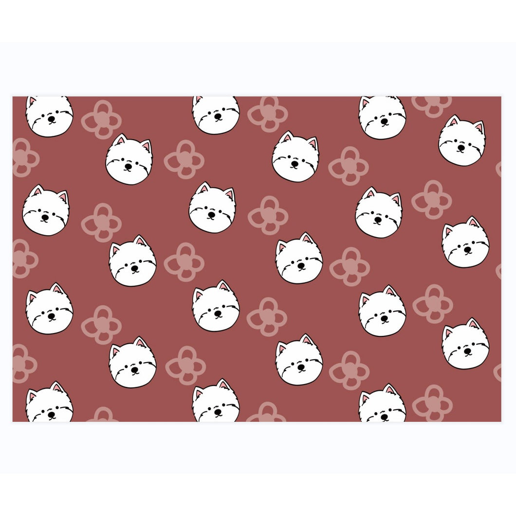 Leather Westie Placemats