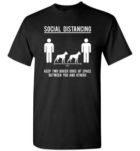Social Distancing. Keep 2 Boxer Dogs Of Space Between You And Others