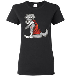 I love Mom Tattoo Schnauzer T-Shirt