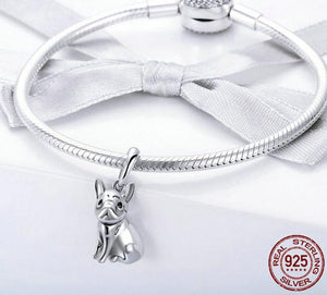 925 Sterling Silver French Bulldog Charm-charm-Ploocy-Ploocy