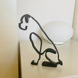 Minimalist Iron Dog Sculpture