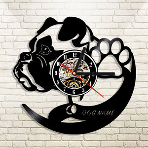Vinyl Dog Wall Clock
