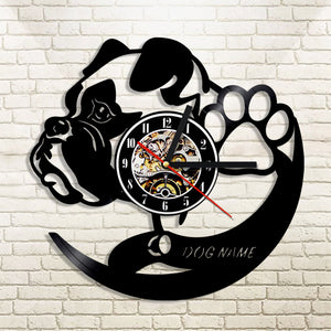 Vinyl Rottweiler Wall Clock
