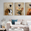 Wine Dog Vintage Canvas Poster