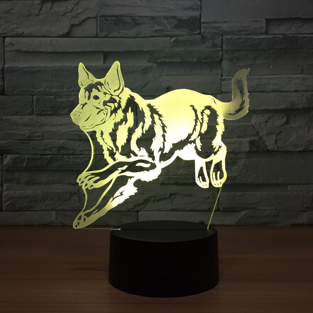 Color Changing German Shepherd Lamp