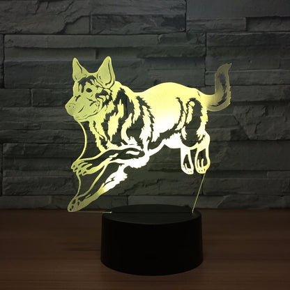 Color Changing German Shepherd Lamp