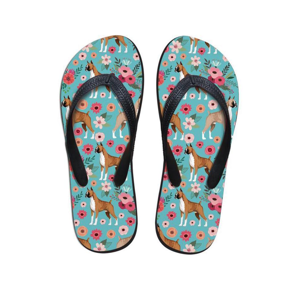 Boxer Floral Flip Flops