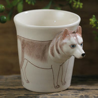 3D White Husky Mug