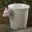 3D White Husky Mug