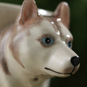 3D White Husky Mug