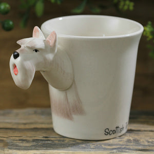 3D White Scottish Terrier Mug