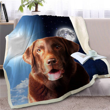 Day & Night German Shepherd Sherpa Blanket