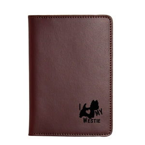 I love My Westie Leather Passport Cover