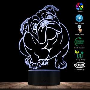English Bulldog LED Lamp