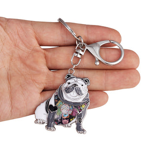 Otis English Bulldog Keychain
