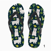 Westie Flip Flops