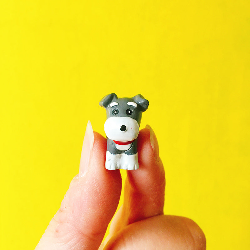 Mini Miniature Schnauzer Garden Fairy Gnome