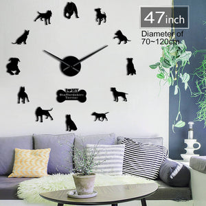 DIY Staffy Wall Clock