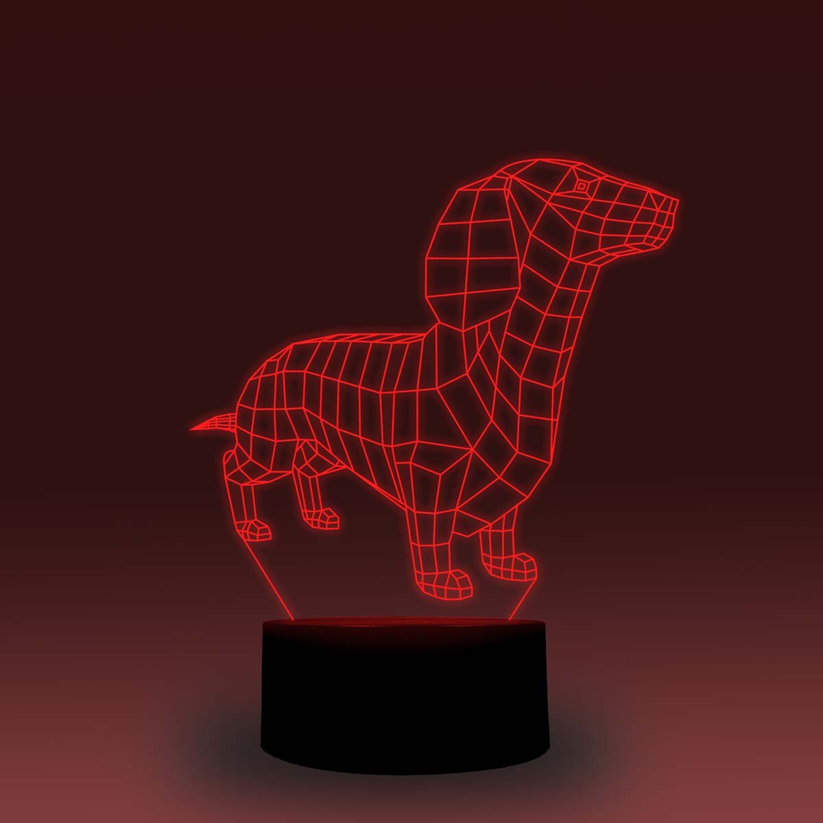 3D Dachshund LED Lamp