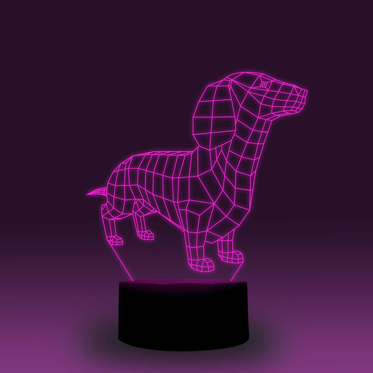 3D Dachshund LED Lamp