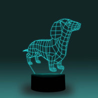 3D Dachshund LED Lamp