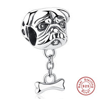 925 Sterling Silver English Bulldog Charm-charm-Ploocy-Ploocy