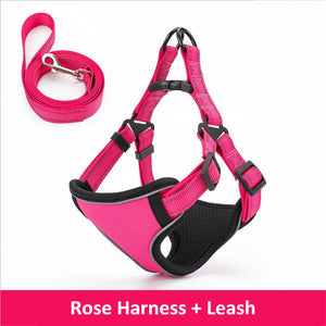 Reflective Dog Harness And Leash Set