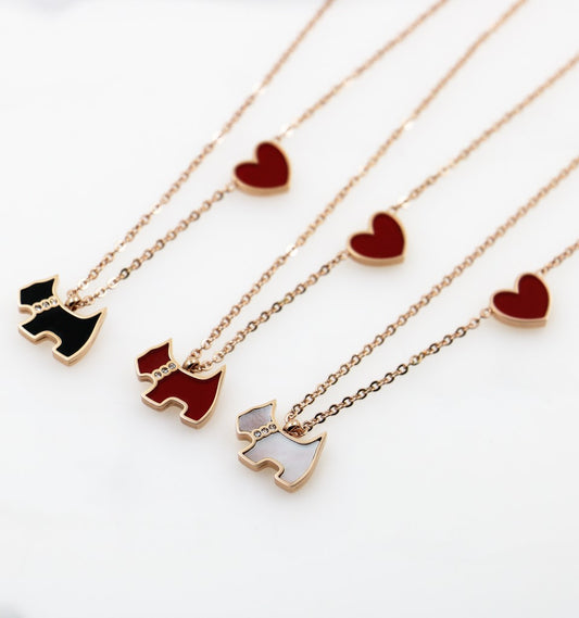 Rosy Westie Necklace