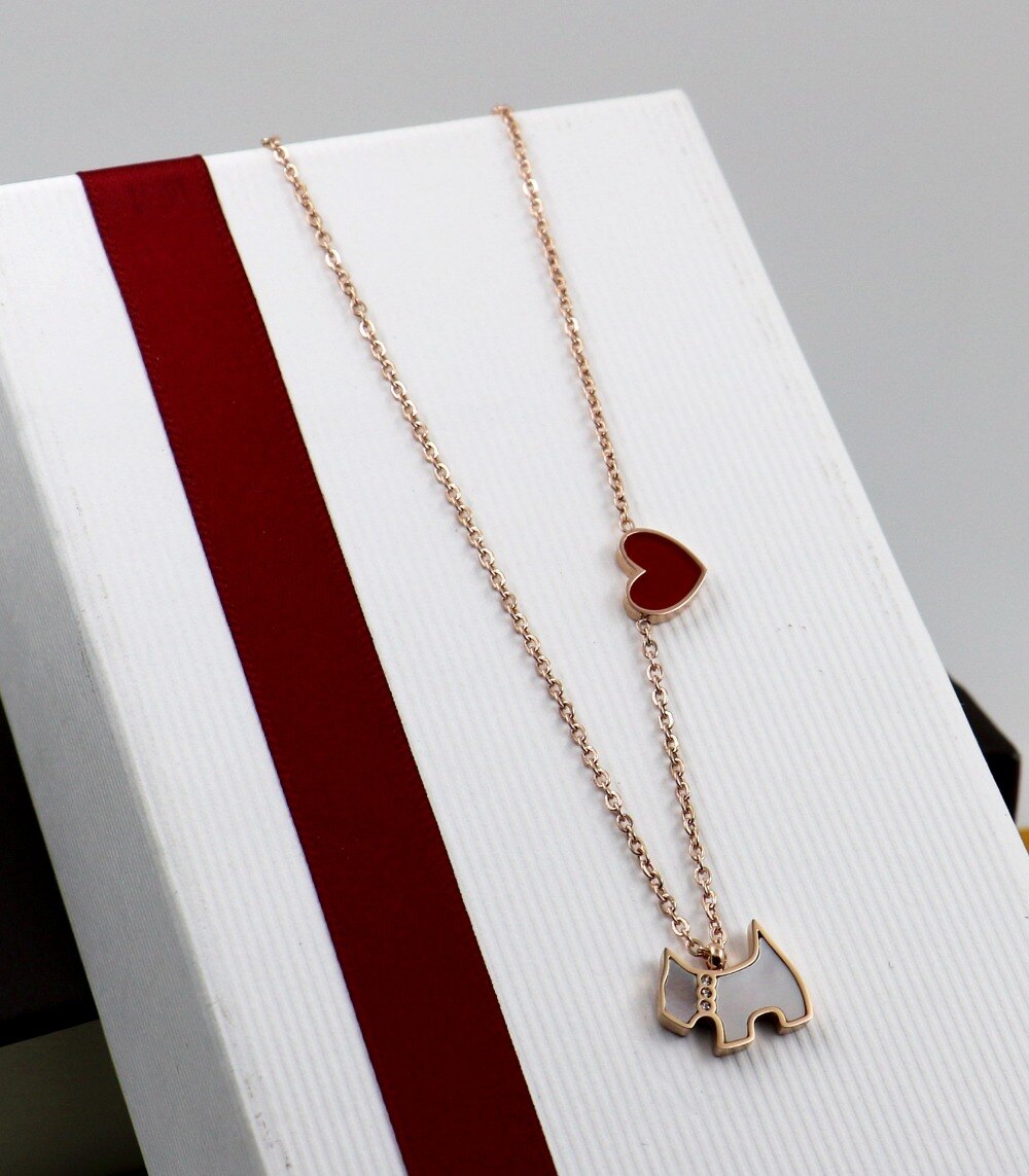 Rosy Westie Necklace