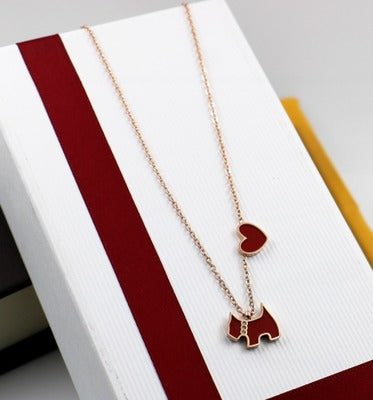 Rosy Westie Necklace