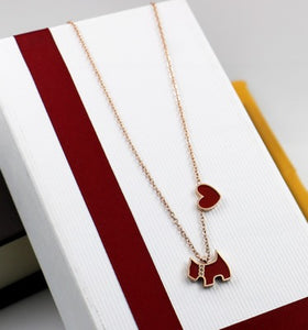 Rosy Westie Necklace