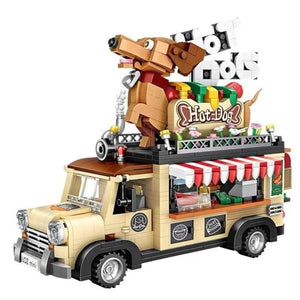 Dachshund Hot Dog Lego Truck Mini Blocks