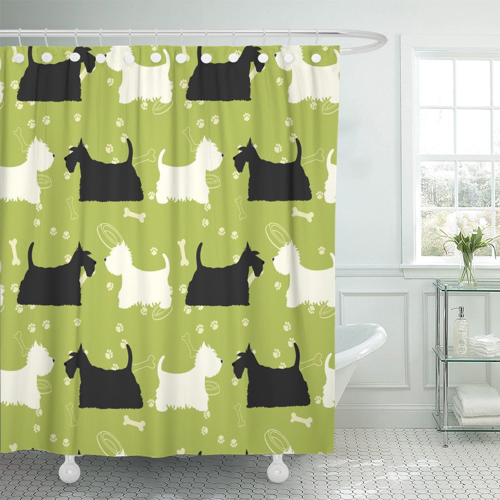 Scottie and Westie Shower Curtain
