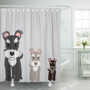Ploocy Schnauzer Shower Curtain