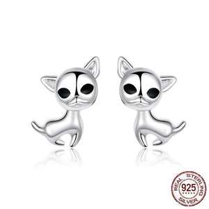 Chihuahua 925 Sterling Silver Earrings