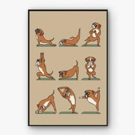 Boxer Dog Yoga Wall Art