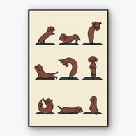 Dachshund Yoga Wall Art