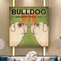 Bulldog Brewing Co. Canvas Poster
